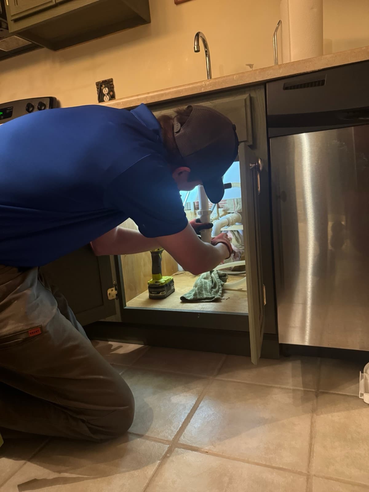 Repairing a kitchen sink drain
